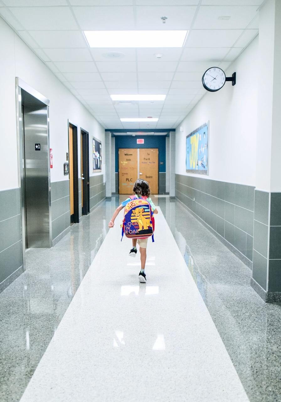 kid running in school halls child injury kid running in school halls child injury