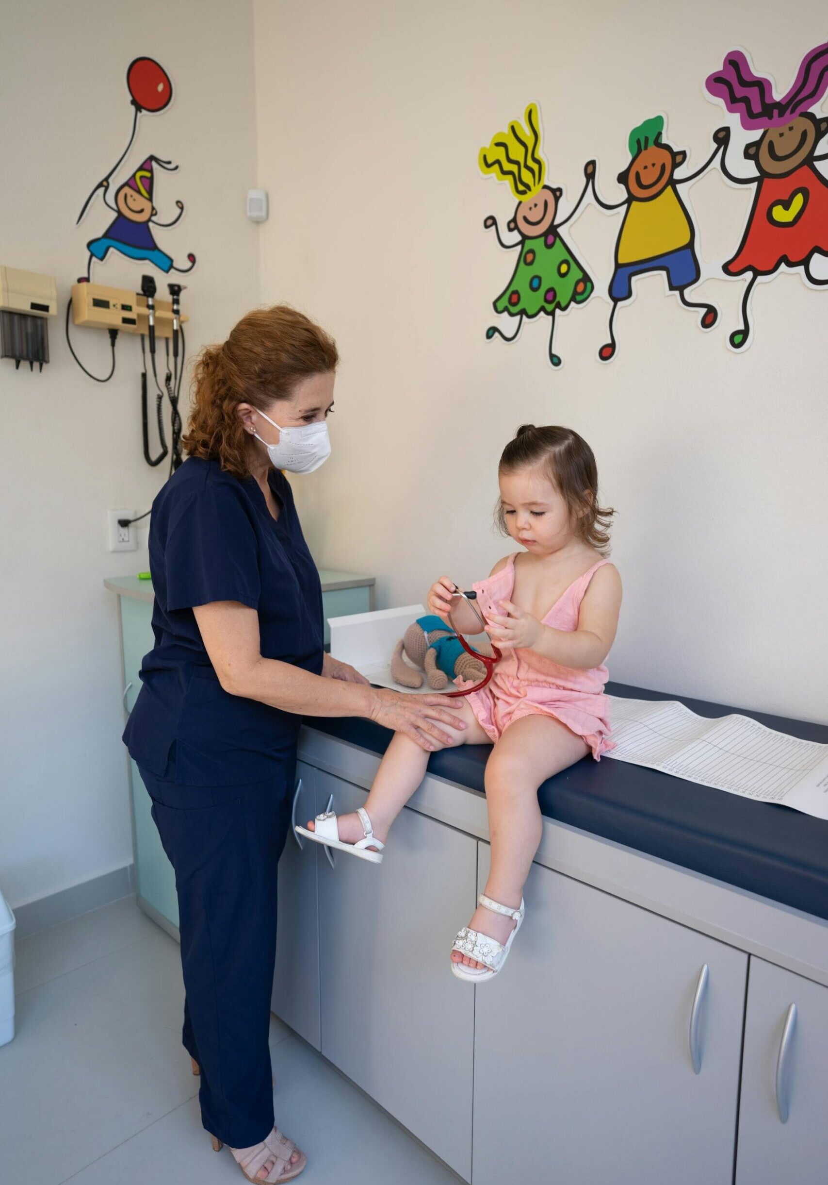 little girl doctors office check up little girl doctors office check up